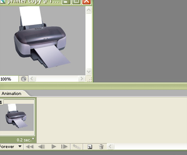 Анимация принтера *