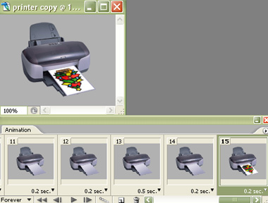 Анимация принтера *