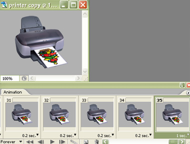 Анимация принтера
*